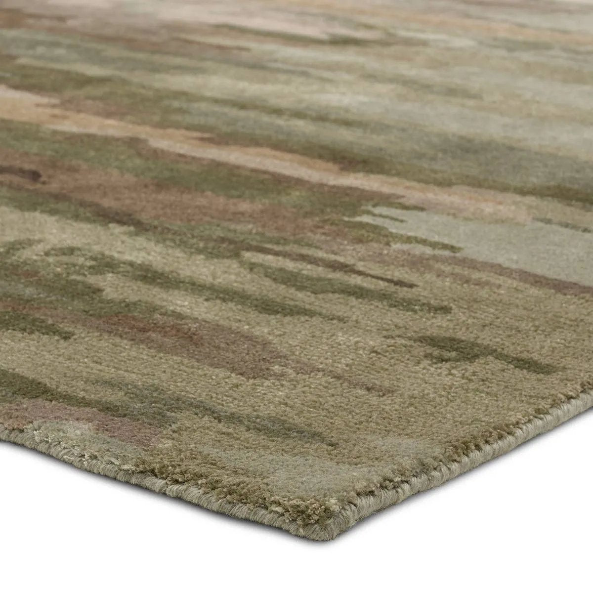 Infused with a whimsical spirit and sophisticated flair, the Genesis Ryenn brings an artistic edge to any contemporary home. The Ryenn design features an abstract, grounding green and brown pattern, enhanced with a lustrous sheen reminiscent of shimmering water reflections.Hand Tufte Amethyst Home provides interior design, new home construction design consulting, vintage area rugs, and lighting in the Portland metro area.