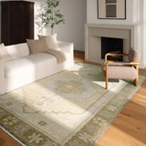 The Salinas Sprig is punctuated by vibrant hues and intricate details, bringing a bold, transitional look to any home. The hand-knotted Sprig rug expresses classic style with an intricate center medallion and surrounding border. Amethyst Home provides interior design, new home construction design consulting, vintage area rugs, and lighting in the Dallas metro area.