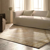 The Salinas Sprig is punctuated by vibrant hues and intricate details, bringing a bold, transitional look to any home. The hand-knotted Sprig rug expresses classic style with an intricate center medallion and surrounding border. Amethyst Home provides interior design, new home construction design consulting, vintage area rugs, and lighting in the Houston metro area.