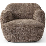 Julius Taupe Shearling Swivel Chair  Four Hands