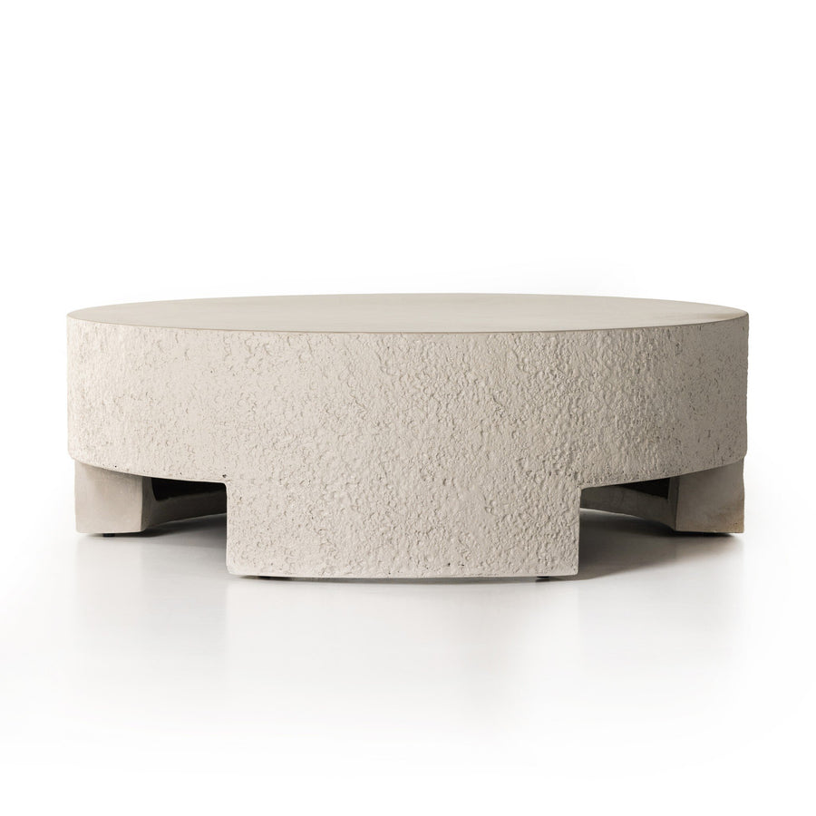Everett Matte Stone Outdoor Coffee Table