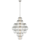 Featuring Killarney 32" Layered Chandelier Polished Nickel by Visual Comfort at Amethyst Home. Killarney 32" Layered Chandelier in Natural Brass with Clear Crystal
Overall Dimensions: 32" L x 32" W x 86.75" HWeight: 119 lbs.. Amethyst Home provides interior design, new construction, custom furniture, and area rugs in the Boston metro area