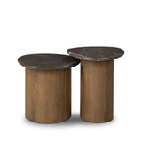 Kovo Nesting End Tables - Warm Grey Marble | shipping 08/07/2026