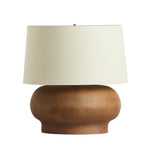 Featuring Kragen Dark Sand Porcelain Ceramic Table Lamp by Four Hands at Amethyst Home. A wide table lamp of sand-finished ceramic pairs with an ivory shade of flax and linen.Overall Dimensions: 18.00"w x 18.00"d x 23.00"hWeight : 18.76 lbsMaterials : Ceramic, 65% Polyester, 35% Flax/Linen. Amethyst Home provides interior design, new construction, custom furniture, and area rugs in the Winter Garden metro area