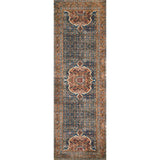 Featuring Layla Blue/Spice Runner by Loloi at Amethyst Home. The Layla Blue / Spice area rug from Loloi captures the spirit of an old-world rug. Our customers love this rug because: 

Perfect for families with kids and pets
Very easy to clean and maintain
Comes in big area rug sizes and as cute kitchen and hallway runners
Looks gorgeous with the intricate.  Amethyst Home provides interior design, new home construction design consulting, vintage area rugs, and lighting in the Washington metro area.