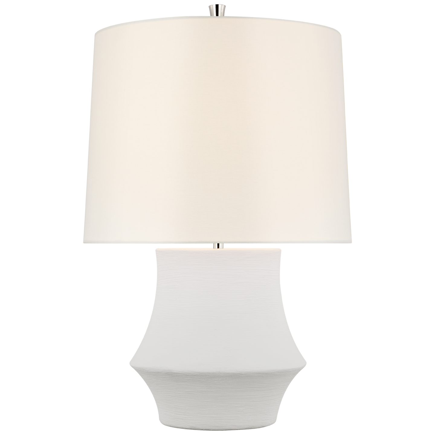 Featuring Lakmos Small Table Lamp Plaster White by Visual Comfort at Amethyst Home. The Lakmos by AERIN is an elegant play on modernist sculpture. The series features a sconce, pendant, table and floor lamps with curved designs that are both whimsical and sophisticated. Ideal illumination for almost any room in the home.
Overall Dimensions: 13" L x 13" W x 19.5" HWeight : 5 lbs.. Amethyst Home provides interior design, new construction, custom furniture, and area rugs in the Austin metro area