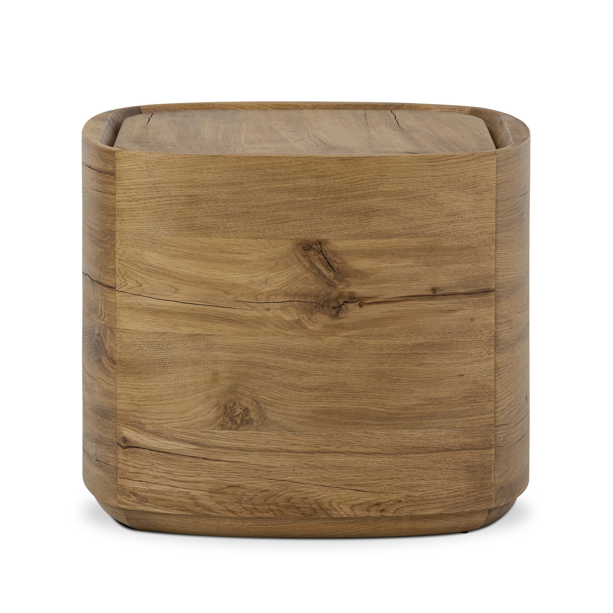 Featuring Leandro Natural Reclaimed French Oak End Table by Four Hands at Amethyst Home. Reclaimed French oak shapes a softened square to make a unique, organic-looking statement. Designed in partnership with longtime Four Hands collaborator Thomas Bina and Brazilian designer Ronald Sasson.Overall Dimensions: 26.00"w x 26.00"d x 21.75"hWeight : 72.09 lbsMaterials : Solid Reclaimed O. Amethyst Home provides interior design, new construction, custom furniture, and area rugs in the Houston metro area