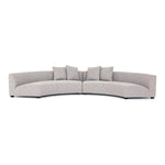 Featuring Liam Astor Ink Sectional by Four Hands at Amethyst Home. Eye-catching at every curve. A sophisticated take on sleek Italian design, grey linen-blend upholstery fashions an elongated crescent, bringing shapely effect to the modular sectional. Pieces can be positioned to form a large or small crescent, granting options to suit a space. Large crescent: 176.38"W x 66.5"S x 29"H.. Amethyst Home provides interior design, new construction, custom furniture, and area rugs in the Omaha metro area