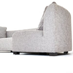 Featuring Liam Astor Ink Sectional by Four Hands at Amethyst Home. Eye-catching at every curve. A sophisticated take on sleek Italian design, grey linen-blend upholstery fashions an elongated crescent, bringing shapely effect to the modular sectional. Pieces can be positioned to form a large or small crescent, granting options to suit a space. Large crescent: 176.38"W x 66.5"S x 2. Amethyst Home provides interior design, new construction, custom furniture, and area rugs in the San Diego metro area