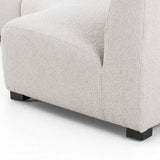 Featuring Liam Knoll Sand Sectional by Four Hands at Amethyst Home. Eye-catching around every curve. A sophisticated take on sleek Italian design, light, linen-blend covering fashions a crescent for shapely effect with clever modularity.Overall Dimensions: 176.50"w x 66.50"d x 29.00"hWeight : 254.42 lbsMaterials : 95% Polyester, 5% Acrylic, Solid Birch. Amethyst Home provides interior design, new construction, custom furniture, and area rugs in the Los Angeles metro area