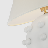 Featuring Linden Plaster White Medium Orb Table Lamp by Visual Comfort at Amethyst Home. The Linden is an exploration of bold forms in a simple palette of rich metallic accents, with white and black. Modern and sophisticated curved lines and spherical silhouettes contrast with straight edges to lend interiors a contemporary Kelly Wearstler accent.
Overall Dimensions: 21" L x 21" W. Amethyst Home provides interior design, new construction, custom furniture, and area rugs in the Charlotte metro area