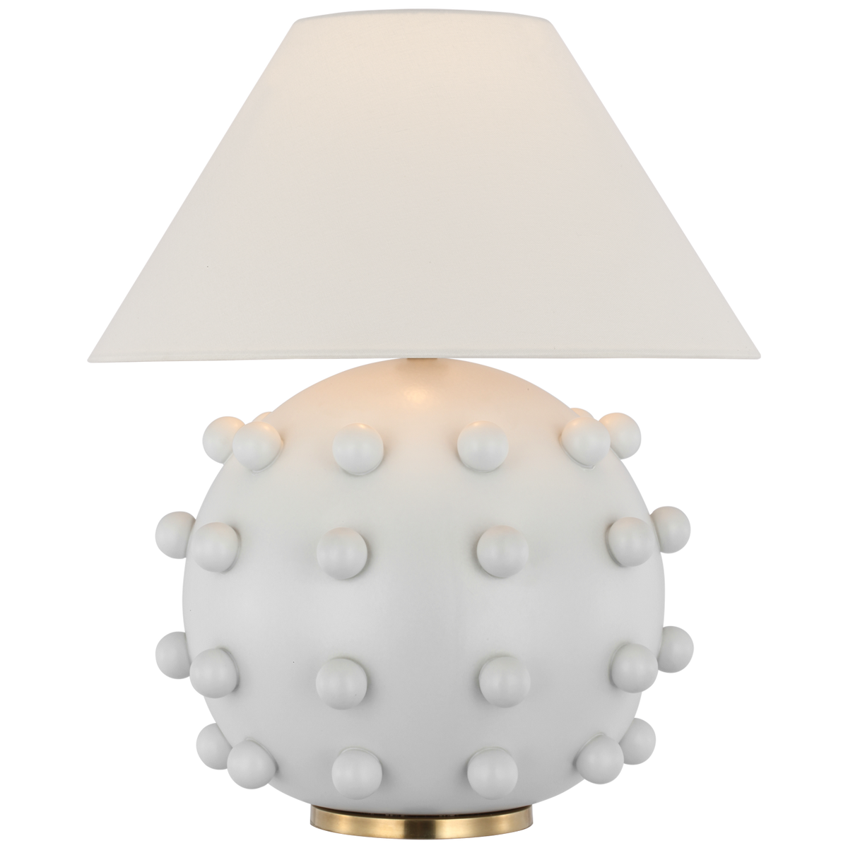 Linden Plaster White Medium Orb Table Lamp | ready to ship!