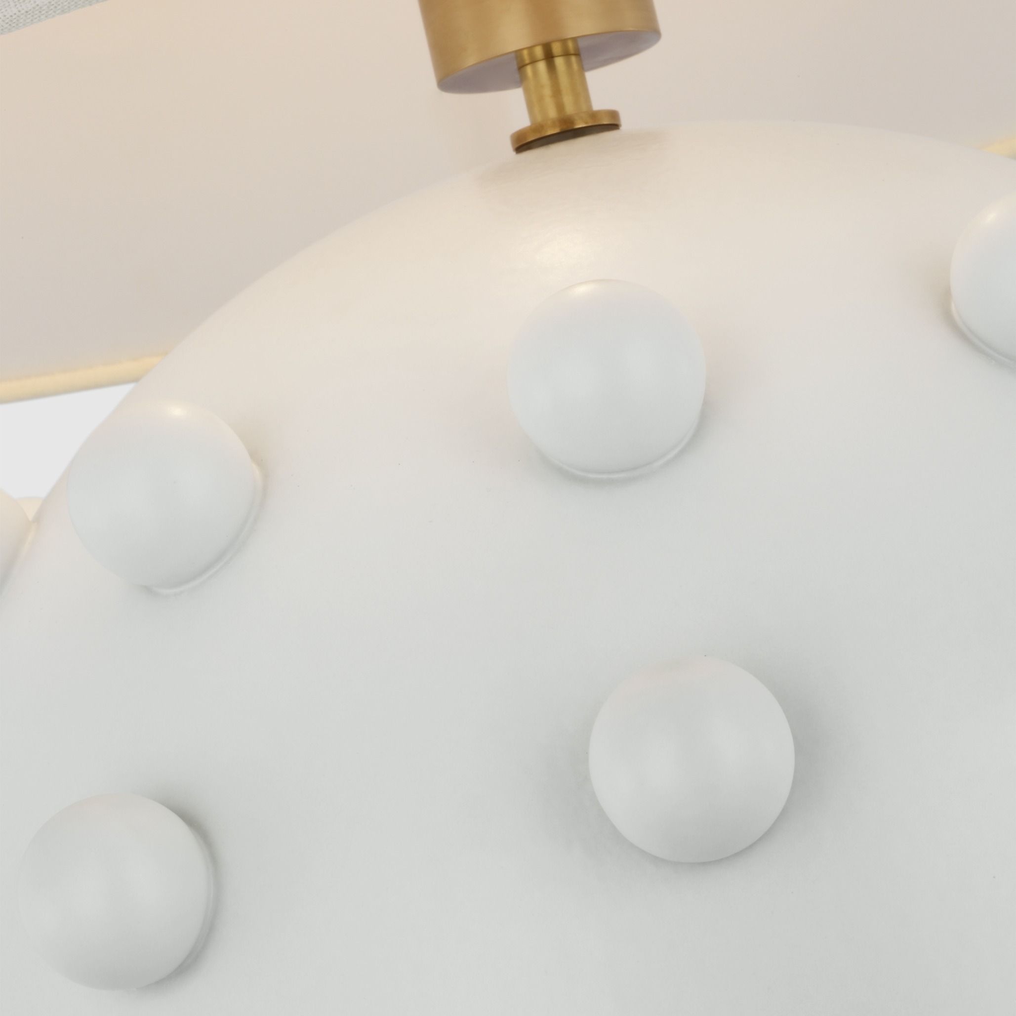Featuring Linden Plaster White Medium Orb Table Lamp by Visual Comfort at Amethyst Home. The Linden is an exploration of bold forms in a simple palette of rich metallic accents, with white and black. Modern and sophisticated curved lines and spherical silhouettes contrast with straight edges to lend interiors a contemporary Kelly Wearstler accent.
Overall Dimensions: 21" L x 21" . Amethyst Home provides interior design, new construction, custom furniture, and area rugs in the Des Moines metro area
