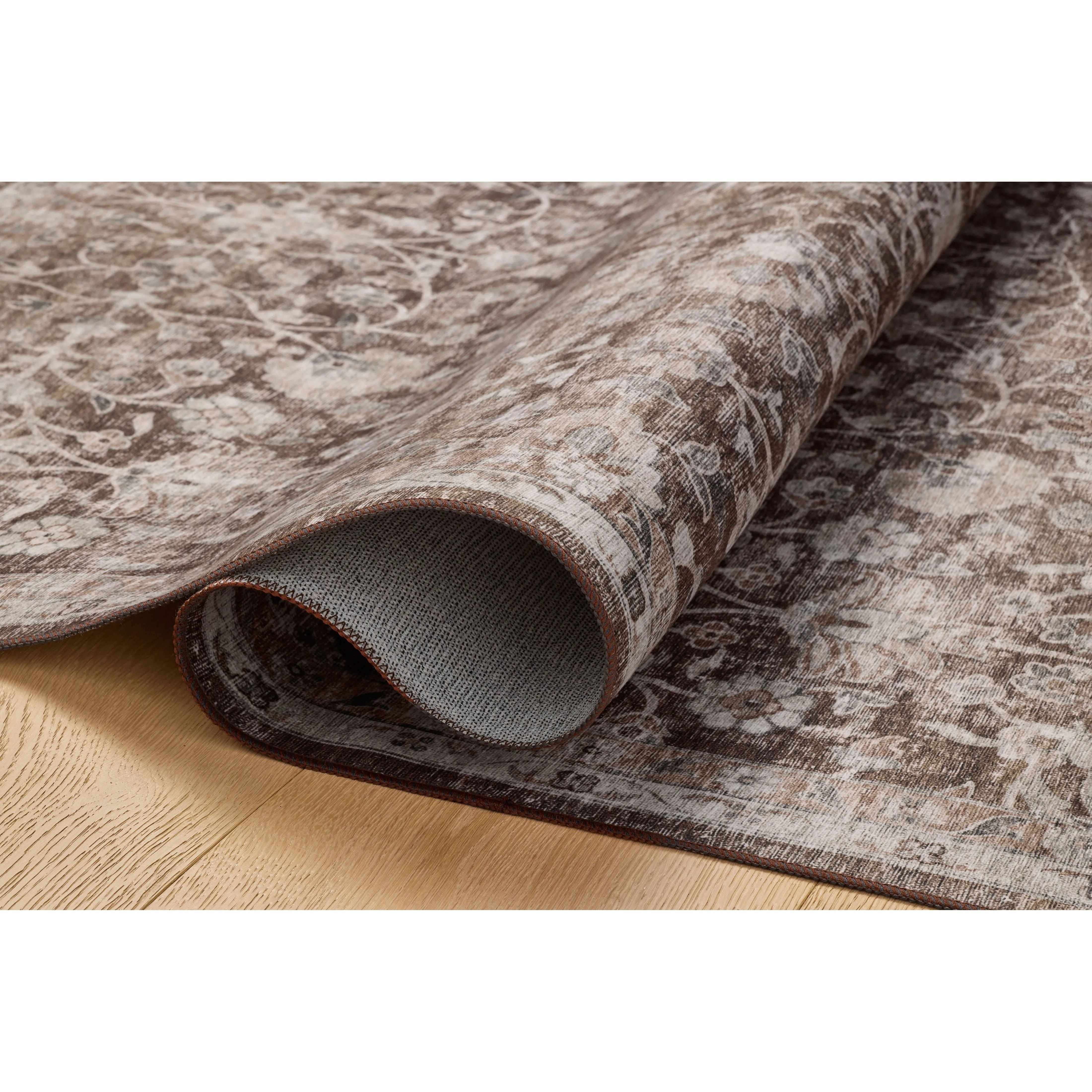 Featuring Amber Lewis x Loloi Josie Earth / Natural Rug by Loloi at Amethyst Home. The Josie Collection is a machine-washable area rug with an exceptional design by Amber Lewis x Loloi. The rugs beautiful, vintage-inspired motifs in rich, earthy tones raise the standard for washable rugs. This collection is power-loomed of polyester in China and OEKO-TEX cert. Amethyst Home provides interior design, new home construction design consulting, vintage area rugs, and lighting in the Seattle metro area.