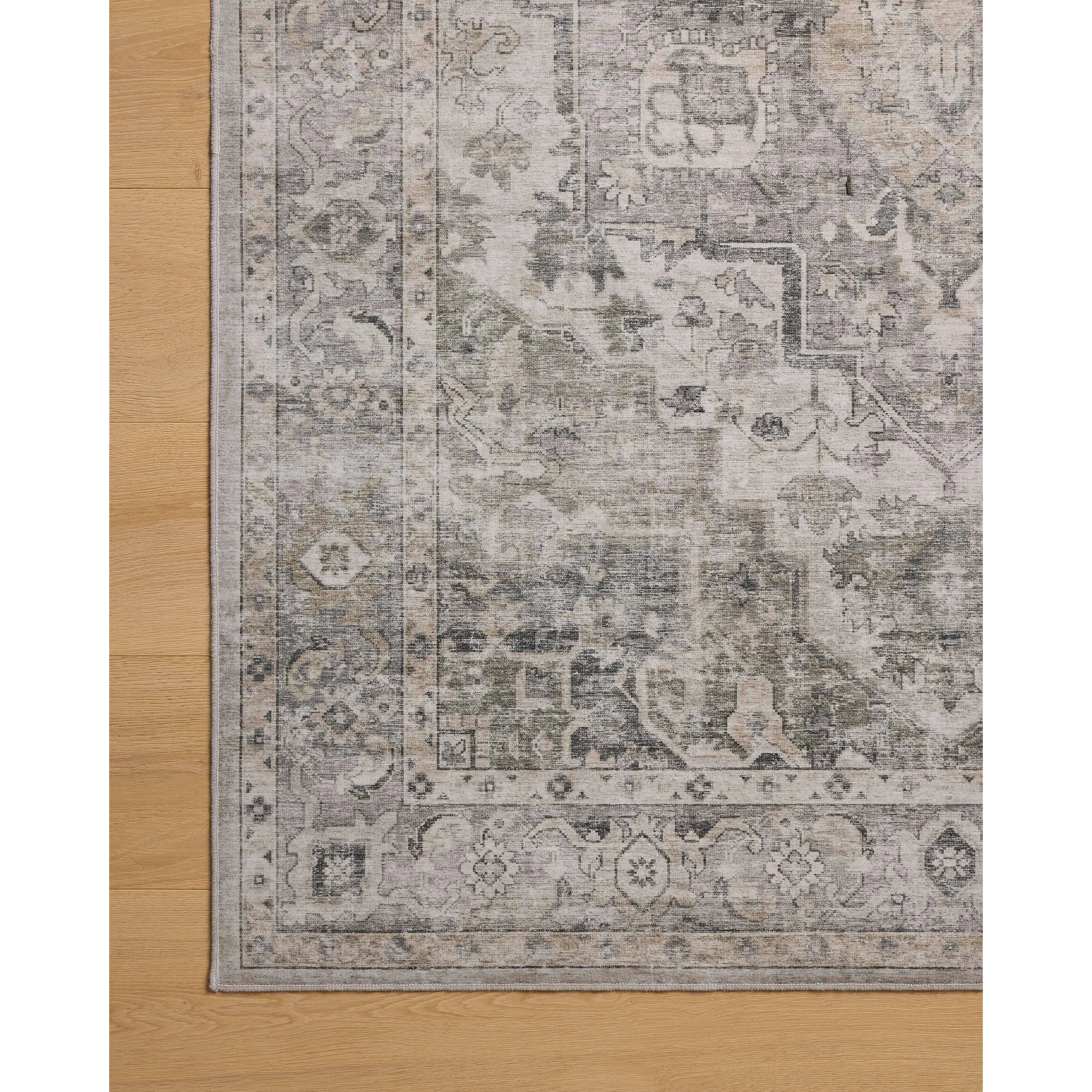 Featuring Amber Lewis x Loloi Josie Silver / Natural Rug by Loloi at Amethyst Home. The Josie Collection is a machine-washable area rug with an exceptional design by Amber Lewis x Loloi. The rugs beautiful, vintage-inspired motifs in rich, earthy tones raise the standard for washable rugs. This collection is power-loomed of polyester in China and OEKO-TEX cert. Amethyst Home provides interior design, new home construction design consulting, vintage area rugs, and lighting in the Austin metro area.