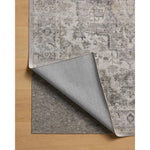 Featuring Amber Lewis x Loloi Josie Silver / Natural Rug by Loloi at Amethyst Home. The Josie Collection is a machine-washable area rug with an exceptional design by Amber Lewis x Loloi. The rugs beautiful, vintage-inspired motifs in rich, earthy tones raise the standard for washable rugs. This collection is power-loomed of polyester in China and OEKO-TEX. Amethyst Home provides interior design, new home construction design consulting, vintage area rugs, and lighting in the Los Angeles metro area.