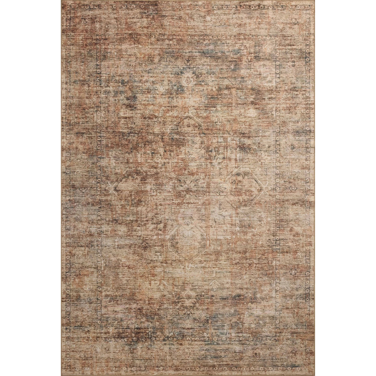 Anniston Machine Washable Clay / Charcoal Rug