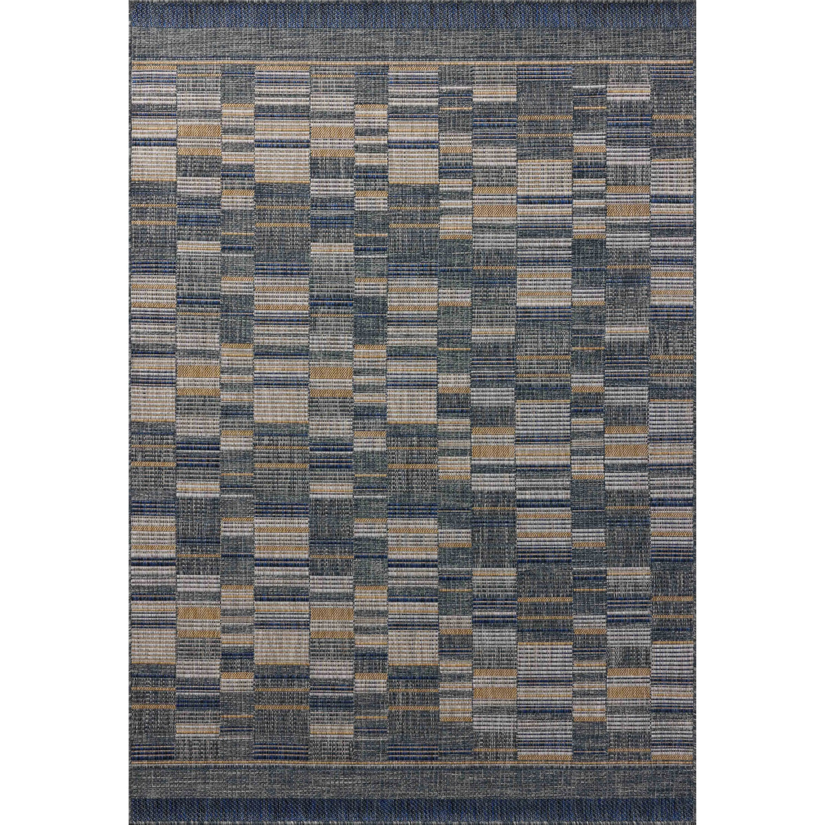 Birch Denim / Gold Rug
