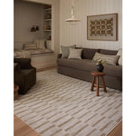 The Cali Collection by Amber Lewis x Loloi is a light-toned area rug with a casual geometric pattern that lends a neutral pattern to any space. Cali is power-loomed of polyester in Turkey for easy-to-clean, no-shed durability in high-traffic areas. This collection is also OEKO-TEX certified, ensuring its materials do not contain harmful substances. Amethyst Home provides interior design, new home construction design consulting, vintage area rugs, and lighting in the Scottsdale metro area.