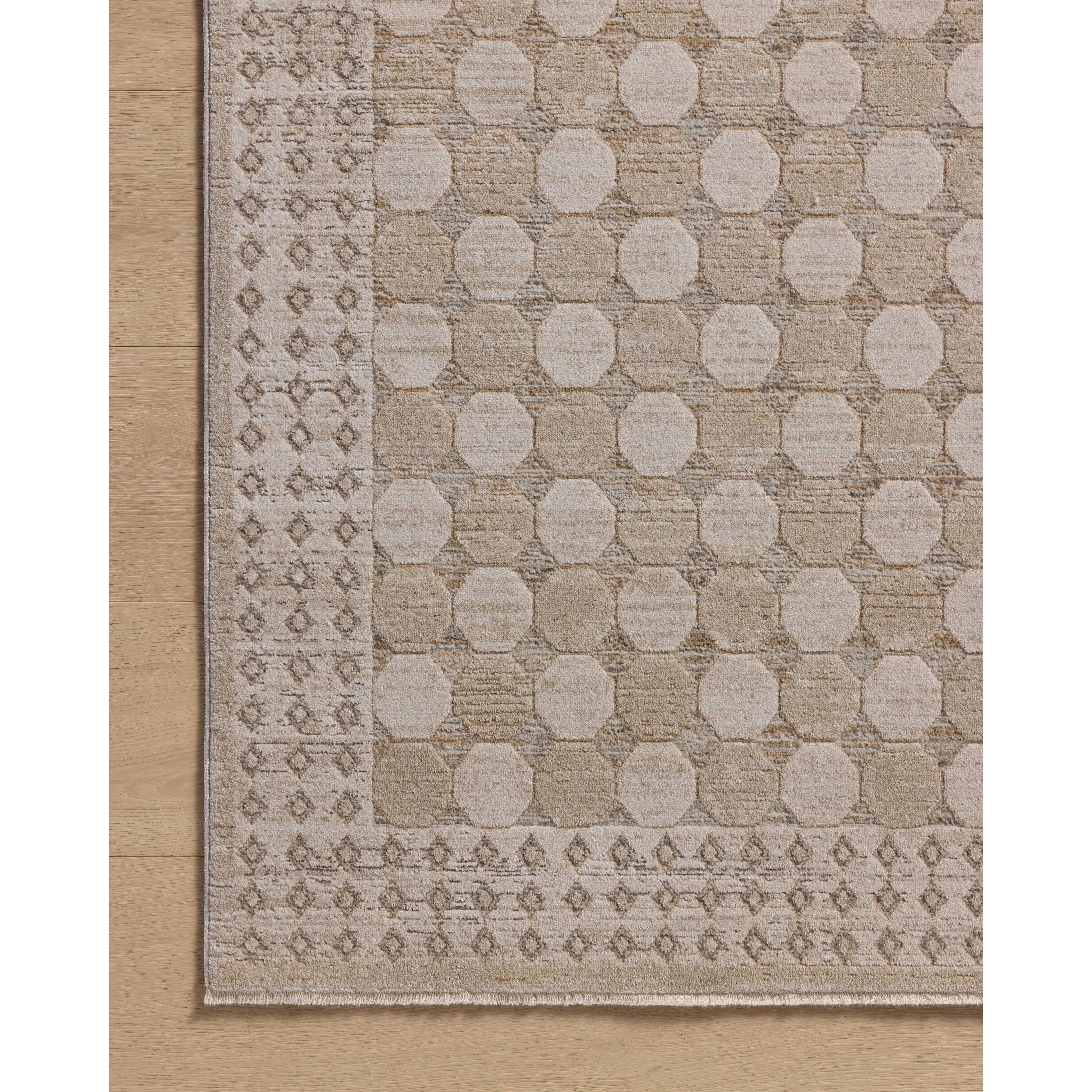The Cali Collection by Amber Lewis x Loloi is a light-toned area rug with a casual geometric pattern that lends a neutral pattern to any space. Cali is power-loomed of polyester in Turkey for easy-to-clean, no-shed durability in high-traffic areas. This collection is also OEKO-TEX certified, ensuring its materials do not contain harmful substances. Amethyst Home provides interior design, new home construction design consulting, vintage area rugs, and lighting in the Newport Beach metro area.
