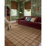Featuring Chris Loves Julia × Loloi Fletcher Natural / Brown Rug by Loloi at Amethyst Home. The Fletcher Collection from Chris Loves Julia x Loloi is a power-loomed jute rug with a large-scale grid pattern for an organic modern twist on a classic style. The rugs chunky texture and checkerboard-detailed lines are the refined details that Chris Loves Jul. Amethyst Home provides interior design, new home construction design consulting, vintage area rugs, and lighting in the Salt Lake City metro area.