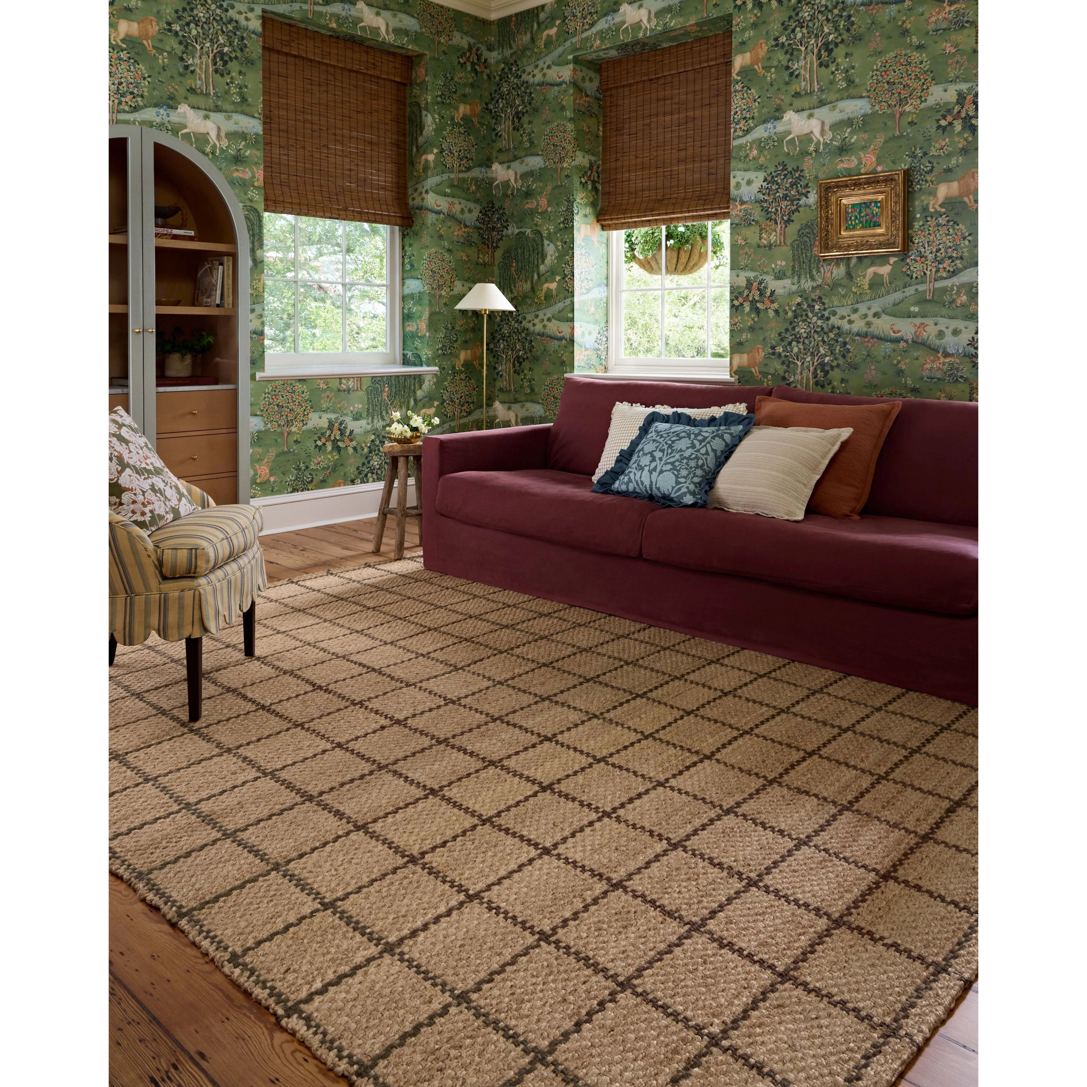 The Fletcher Collection from Chris Loves Julia x Loloi is a power-loomed jute rug with a large-scale grid pattern for an organic modern twist on a classic style. The rugs chunky texture and checkerboard-detailed lines are the refined details that Chris Loves Julia is known for, while the rugs natural palette allows for easy styling in any room. Amethyst Home provides interior design, new home construction design consulting, vintage area rugs, and lighting in the Salt Lake City metro area.