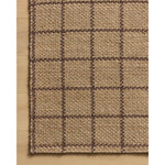 Featuring Chris Loves Julia × Loloi Fletcher Natural / Brown Rug by Loloi at Amethyst Home. The Fletcher Collection from Chris Loves Julia x Loloi is a power-loomed jute rug with a large-scale grid pattern for an organic modern twist on a classic style. The rugs chunky texture and checkerboard-detailed lines are the refined details that Chris Loves Julia is. Amethyst Home provides interior design, new home construction design consulting, vintage area rugs, and lighting in the San Diego metro area.