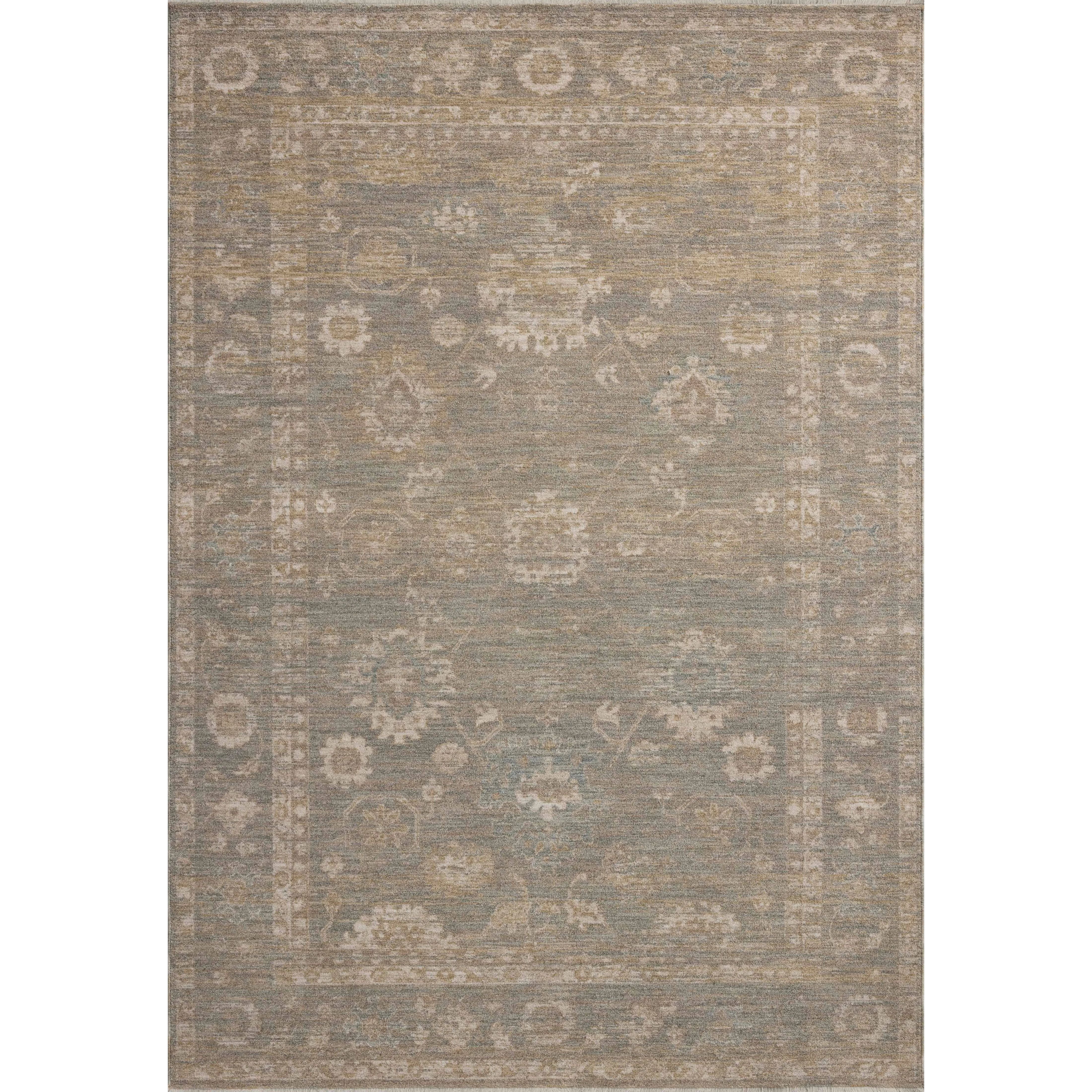 The Louisa Collection is a serene area rug based on beautiful, traditional Turkish designs updated in calm colorways by Chris Loves Julia in collaboration with Loloi. Pale blues, creams, and browns create a sense of softness, but so does the rugs pile, which is made of easy-to-clean, velvety polyester. Amethyst Home provides interior design, new home construction design consulting, vintage area rugs, and lighting in the Seattle metro area.