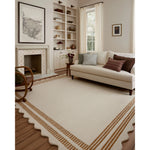 Featuring Chris Loves Julia × Loloi Scottie Ivory / Rust Rug by Loloi at Amethyst Home. The Scottie Collection from Chris Loves Julia x Loloi is a hand-tufted wool area rug with a playful scalloped edge and lower-pile, striped border for a touch of structure. The rugs overall pile is thick and plush, available in easygoing earth tones and neutral colorways. Thi. Amethyst Home provides interior design, new home construction design consulting, vintage area rugs, and lighting in the Miami metro area.