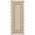 Featuring Chris Loves Julia × Loloi Scottie Ivory / Rust Rug by Loloi at Amethyst Home. The Scottie Collection from Chris Loves Julia x Loloi is a hand-tufted wool area rug with a playful scalloped edge and lower-pile, striped border for a touch of structure. The rugs overall pile is thick and plush, available in easygoing earth tones and neutral colorways.. Amethyst Home provides interior design, new home construction design consulting, vintage area rugs, and lighting in the Nashville metro area.