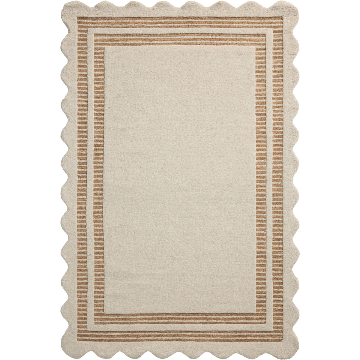 Chris Loves Julia × Loloi Scottie Ivory / Rust Rug