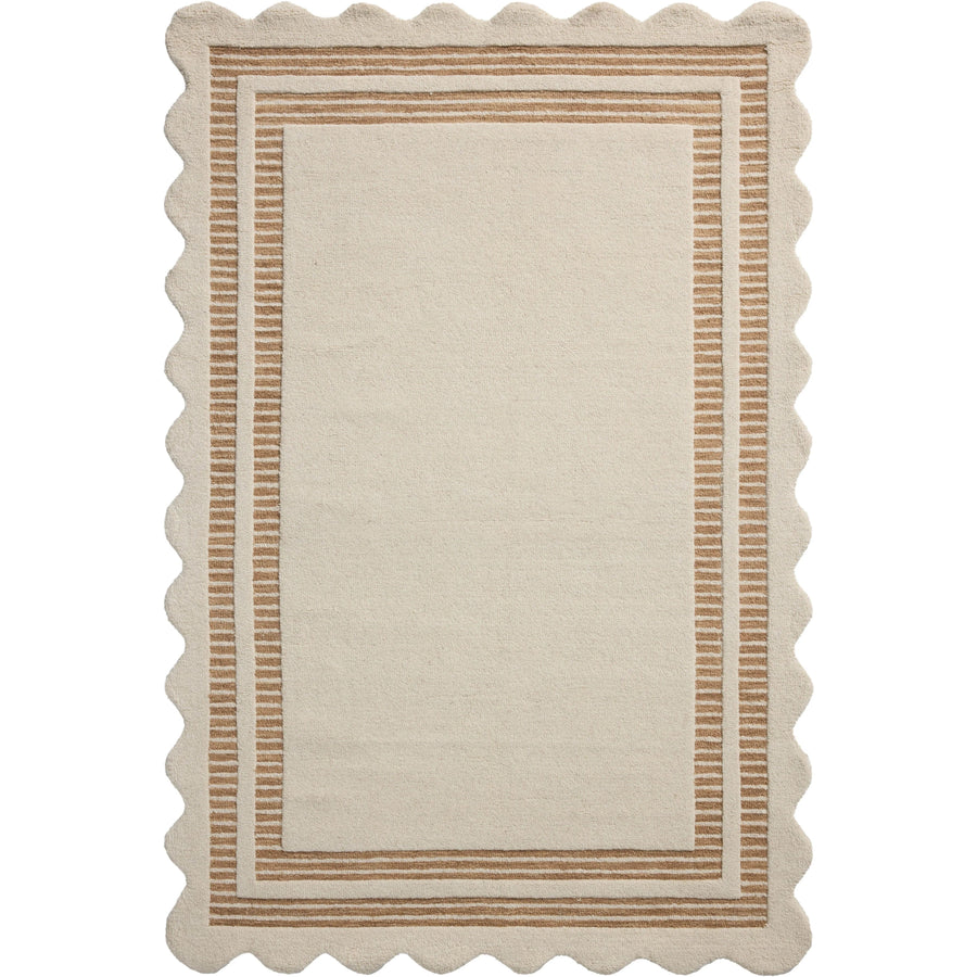 Chris Loves Julia × Loloi Scottie Ivory / Rust Rug