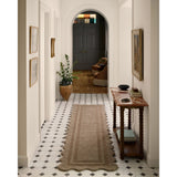 Featuring Chris Loves Julia × Loloi Scottie Mocha / Clay Rug by Loloi at Amethyst Home. The Scottie Collection from Chris Loves Julia x Loloi is a hand-tufted wool area rug with a playful scalloped edge and lower-pile, striped border for a touch of structure. The rugs overall pile is thick and plush, available in easygoing earth tones and neutral colorways. Thi. Amethyst Home provides interior design, new home construction design consulting, vintage area rugs, and lighting in the Miami metro area.