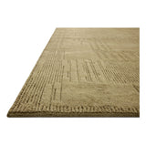 Featuring David Jean Stoffer x Loloi Olive Hand-Knotted Rug by Loloi at Amethyst Home. Unexpected stripes trace along the David Collection, a hand-knotted area rug with a plush, luxurious presence. Abstract patterns are carved into the design for a richly textured pile that's satisfying to sink into. This collection is made of 100% wool in India and GoodWea. Amethyst Home provides interior design, new home construction design consulting, vintage area rugs, and lighting in the San Diego metro area.