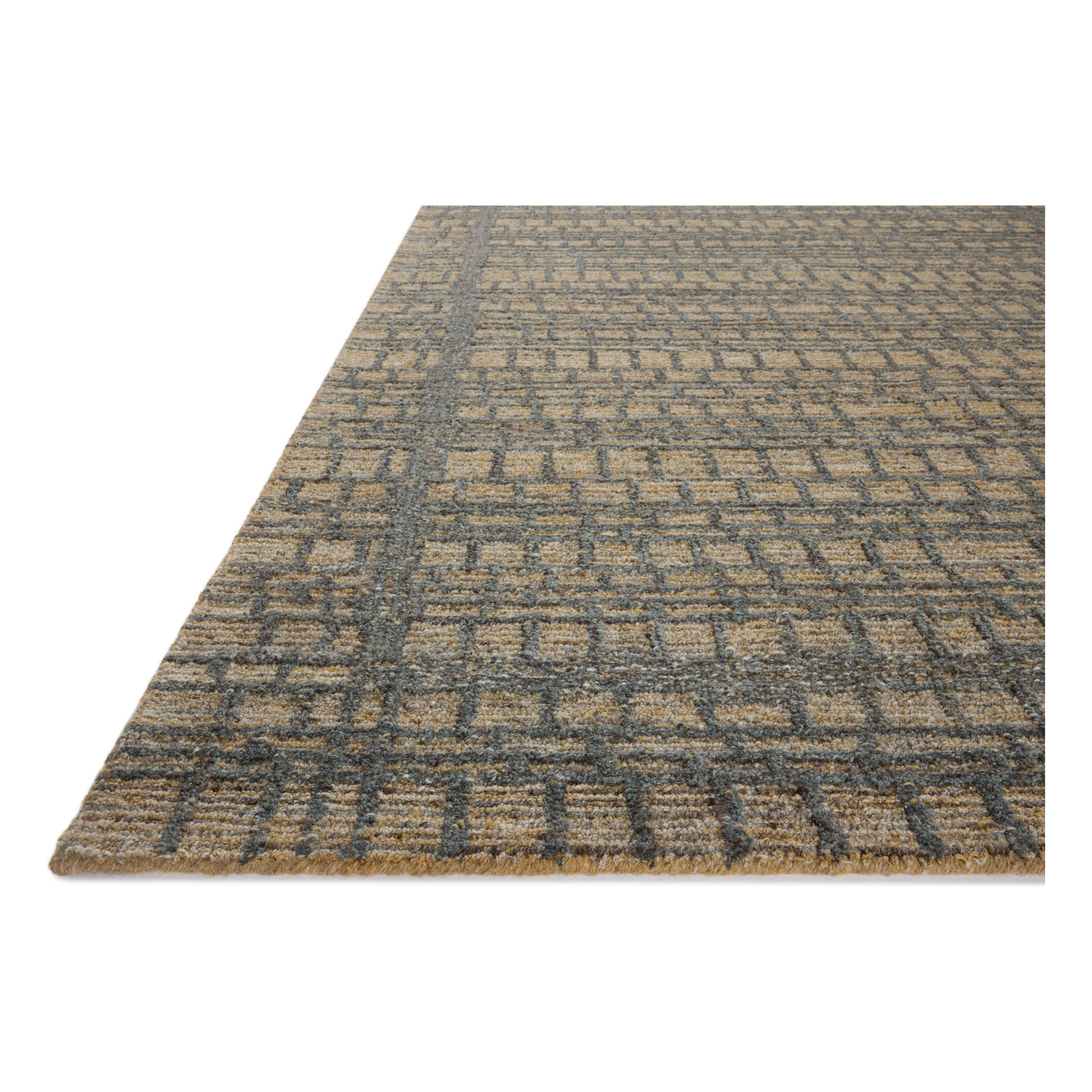 Featuring Elias Wheat / Charcoal Rug by Loloi at Amethyst Home. The Elias Wheat / Charcoal Rug is a hand-tufted wool area rug with lively graphic patterns in earth and stone tones. There’s a unique texture to the rug made by over-tufting, in which a design is hand-tufted over a tufted base, creating a subtle high-low pile. This collection is made in India a. Amethyst Home provides interior design, new home construction design consulting, vintage area rugs, and lighting in the Charlotte metro area.