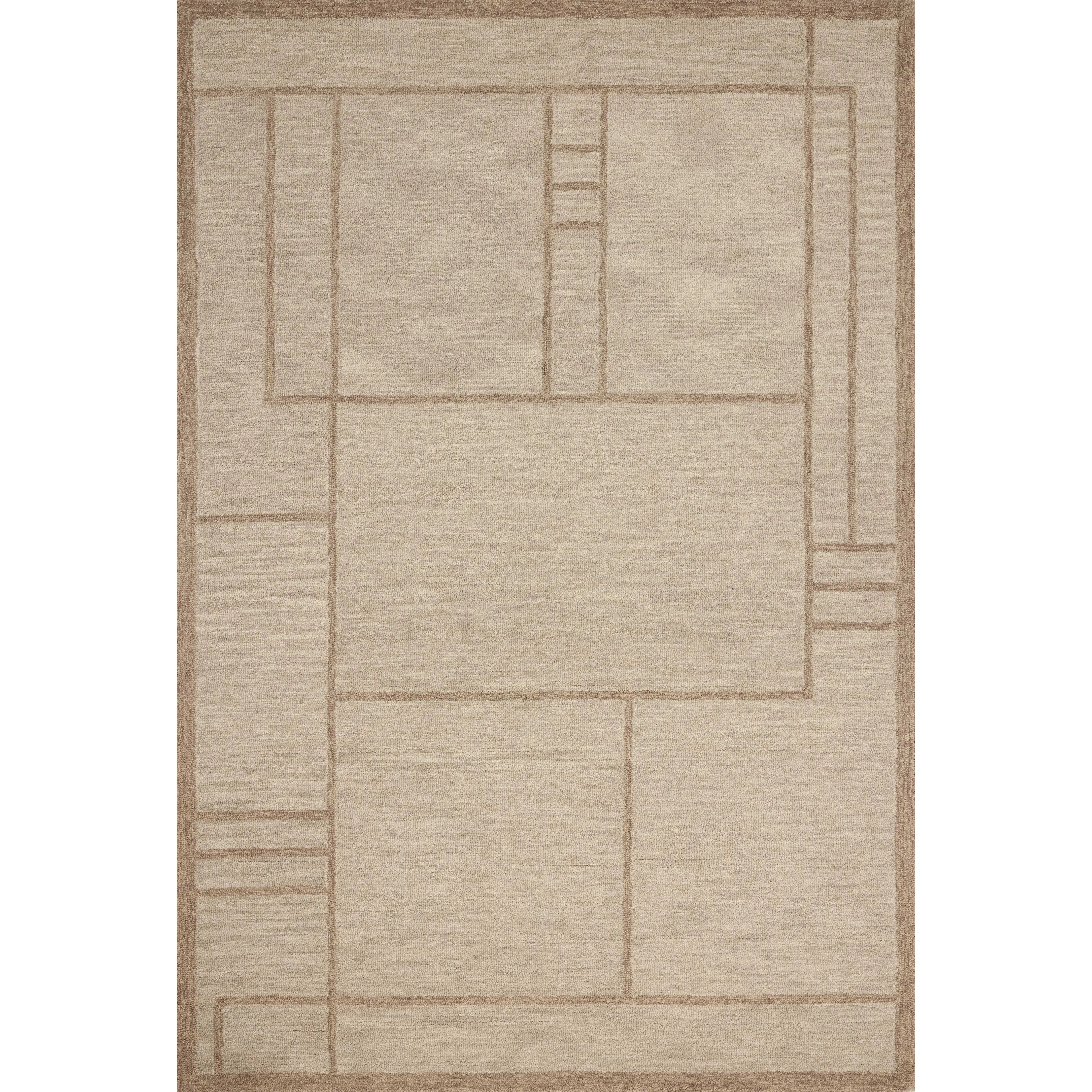 The Barrow Collection by Jeremiah Brent x Loloi is a hand-tufted area rug with a bold linear design inspired by modern art and classical architecture. The rug’s pile is a blend of wool and jute for a stable, substantial feel that can ground living rooms, dining rooms, bedrooms, and more. Amethyst Home provides interior design, new home construction design consulting, vintage area rugs, and lighting in the Alpharetta metro area.