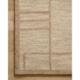 The Barrow Collection by Jeremiah Brent x Loloi is a hand-tufted area rug with a bold linear design inspired by modern art and classical architecture. The rugs pile is a blend of wool and jute for a stable, substantial feel that can ground living rooms, dining rooms, bedrooms, and more. Amethyst Home provides interior design, new home construction design consulting, vintage area rugs, and lighting in the Austin metro area.
