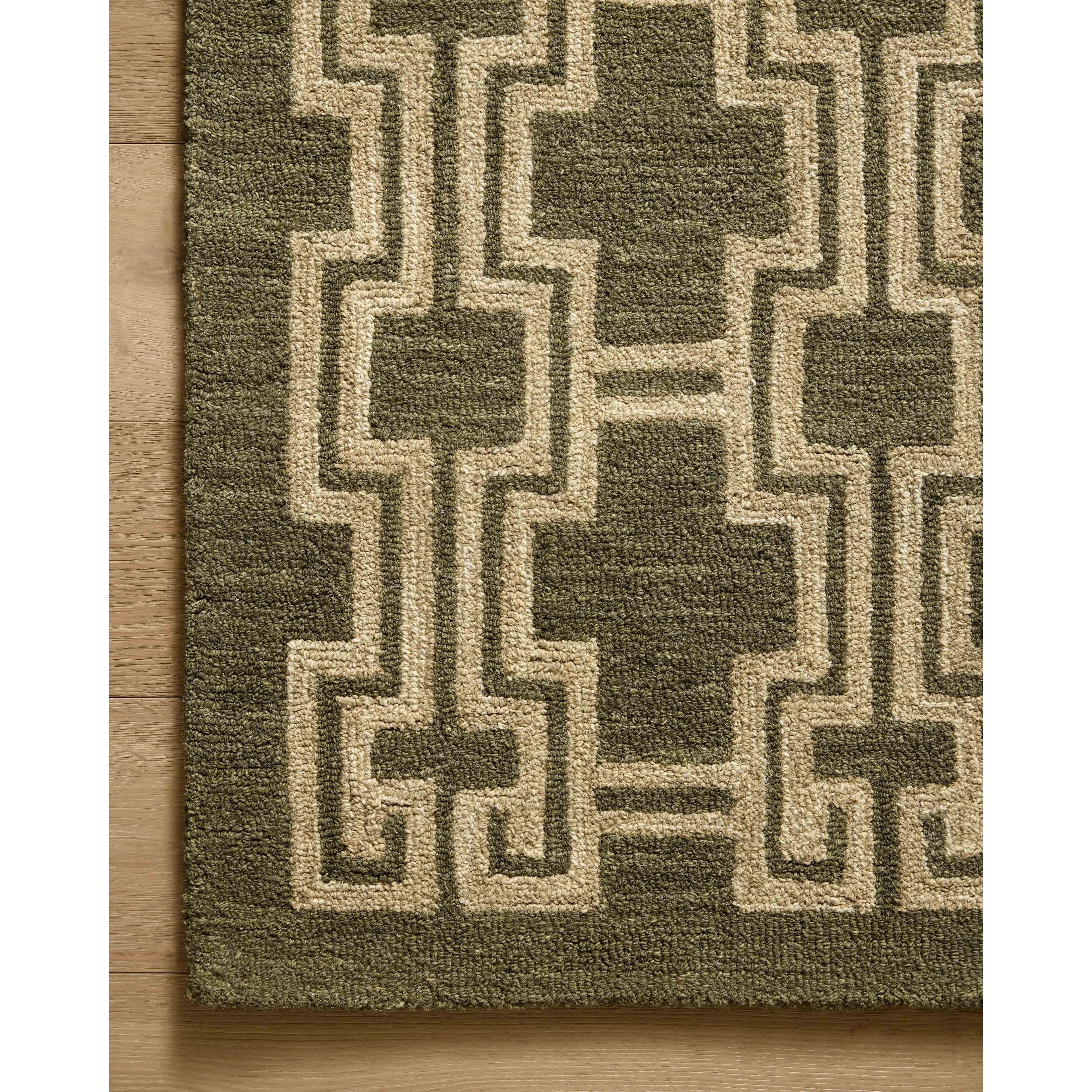 The Barrow Collection by Jeremiah Brent x Loloi is a hand-tufted area rug with a bold linear design inspired by modern art and classical architecture. The rug’s pile is a blend of wool and jute for a stable, substantial feel that can ground living rooms, dining rooms, bedrooms, and more. Amethyst Home provides interior design, new home construction design consulting, vintage area rugs, and lighting in the Salt Lake City metro area.