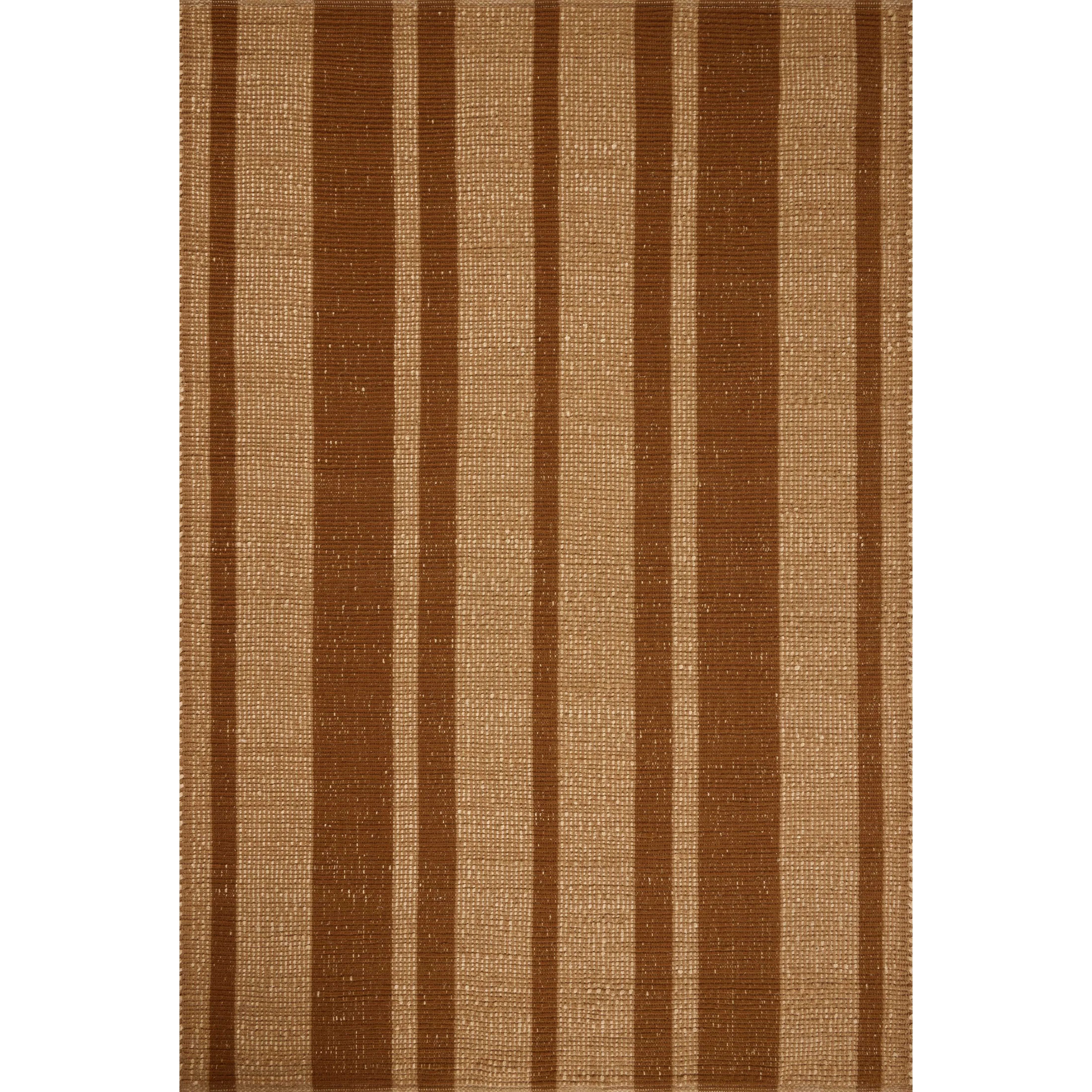 The Weatherstaff Collection is a vertically striped jute area rug with an organic look and feel, designed by Leanne Ford x Loloi. The earth-toned area rug features flatwoven jute that creates a ribbed texture horizontally, with stripes that are vertical—a playful combination. Amethyst Home provides interior design, new home construction design consulting, vintage area rugs, and lighting in the Houston metro area.