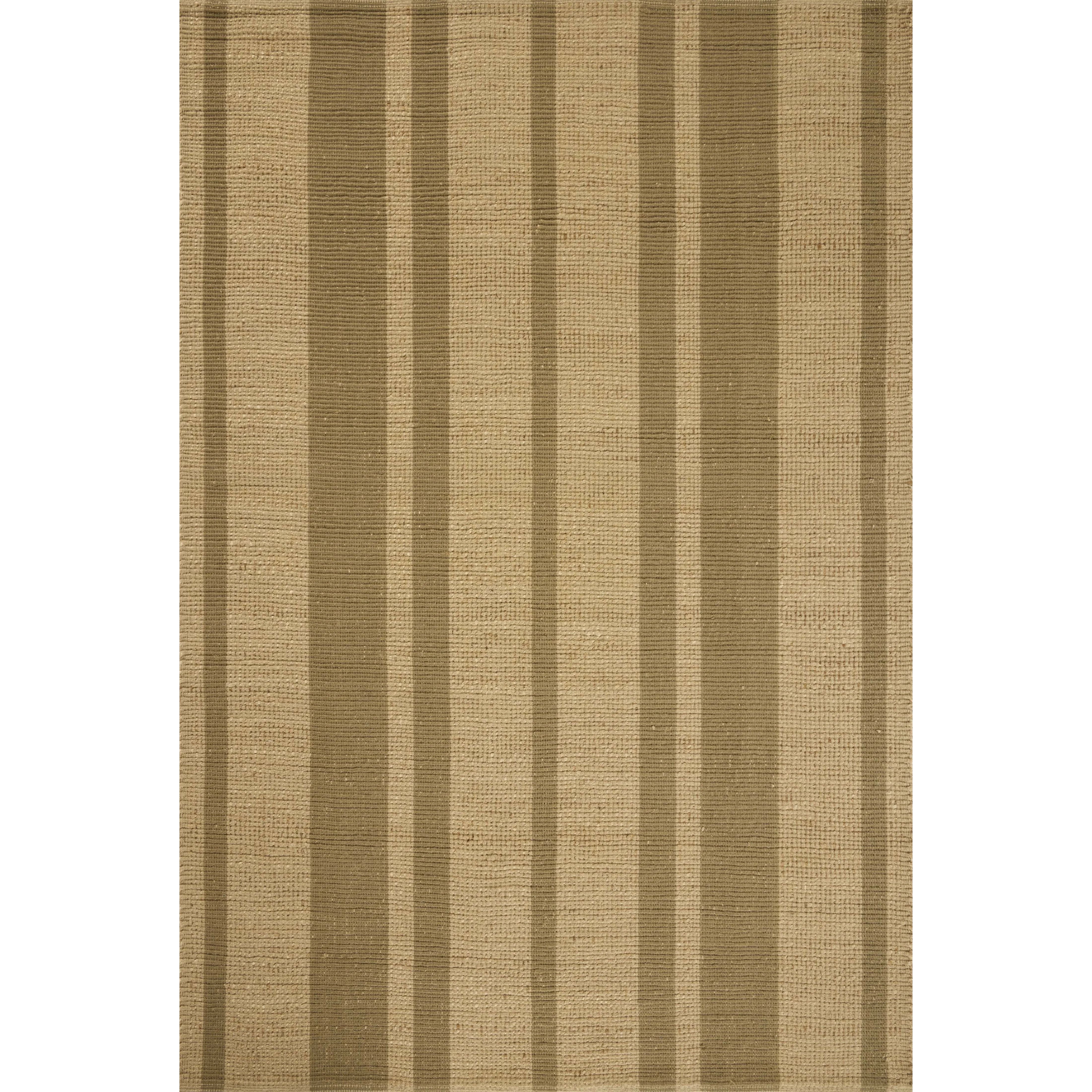 The Weatherstaff Collection is a vertically striped jute area rug with an organic look and feel, designed by Leanne Ford x Loloi. The earth-toned area rug features flatwoven jute that creates a ribbed texture horizontally, with stripes that are vertical—a playful combination. Amethyst Home provides interior design, new home construction design consulting, vintage area rugs, and lighting in the Seattle metro area.