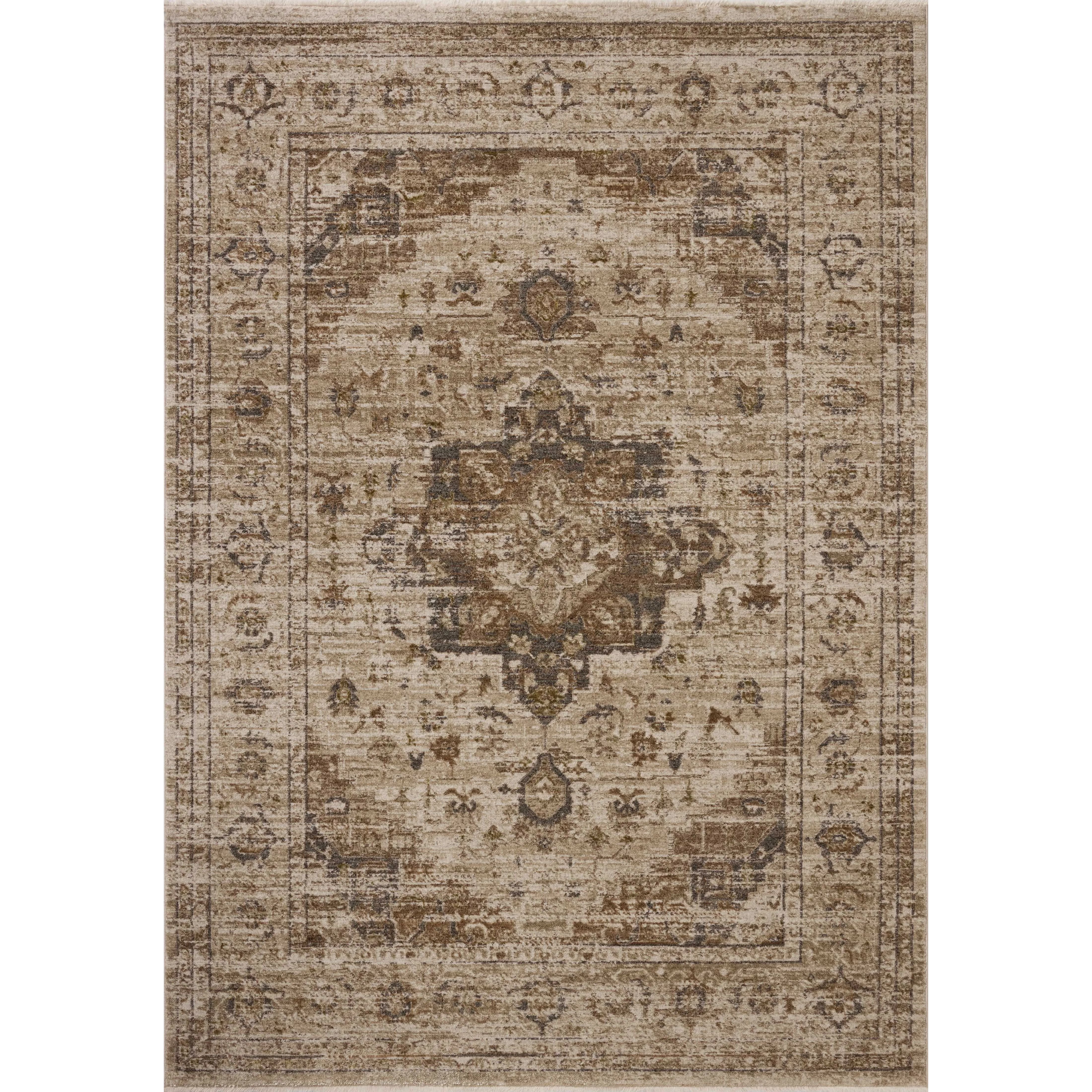 The Haywood Collection is an easy-to-clean, earth-toned area rug with a subtly distressed traditional design. Haywood is power-loomed of polyester in Turkey, a durable area rug for a living room, bedroom, dining room, or other high-traffic spaces. Amethyst Home provides interior design, new home construction design consulting, vintage area rugs, and lighting in the Nashville metro area.