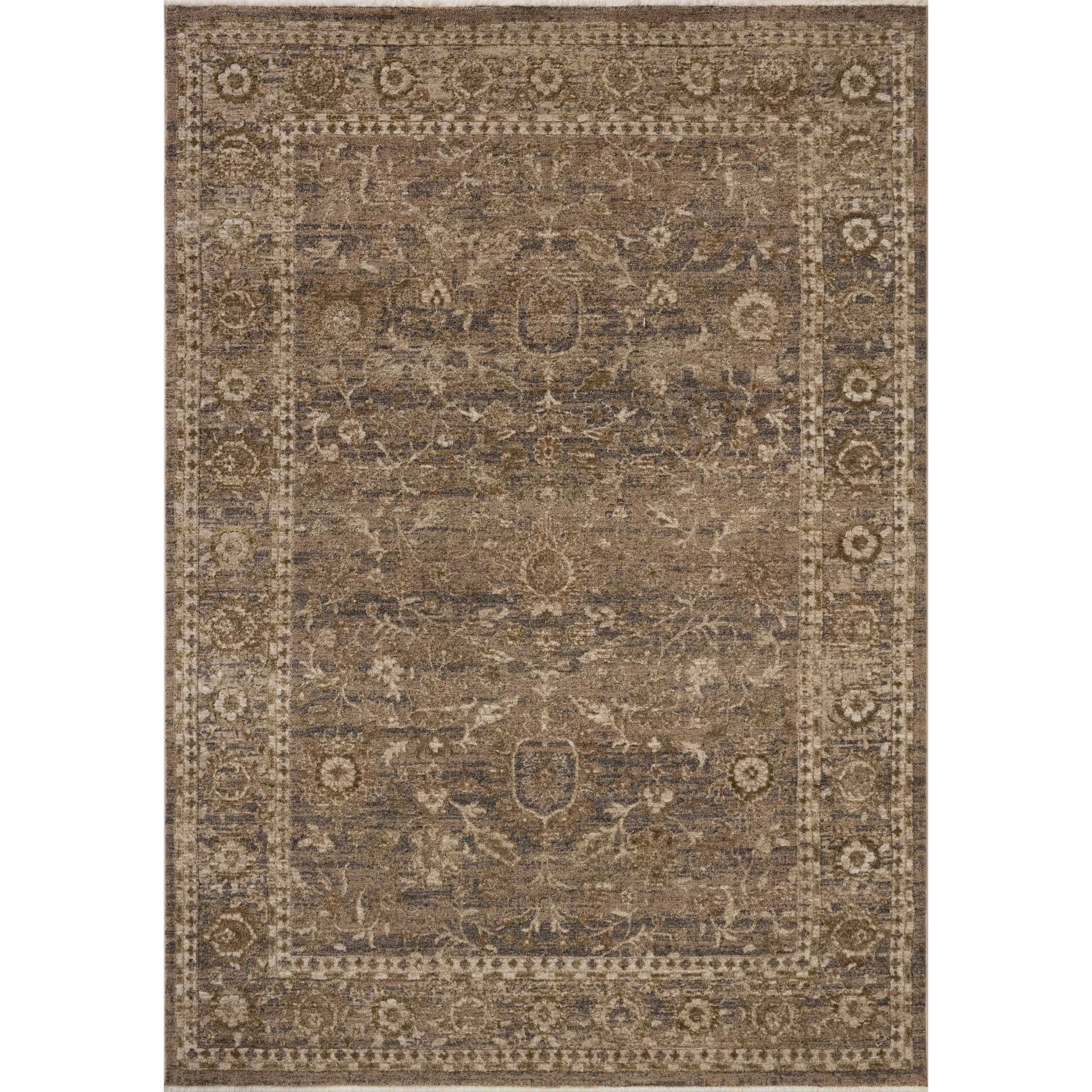 The Haywood Collection is an easy-to-clean, earth-toned area rug with a subtly distressed traditional design. Haywood is power-loomed of polyester in Turkey, a durable area rug for a living room, bedroom, dining room, or other high-traffic spaces. Amethyst Home provides interior design, new home construction design consulting, vintage area rugs, and lighting in the Newport Beach metro area.