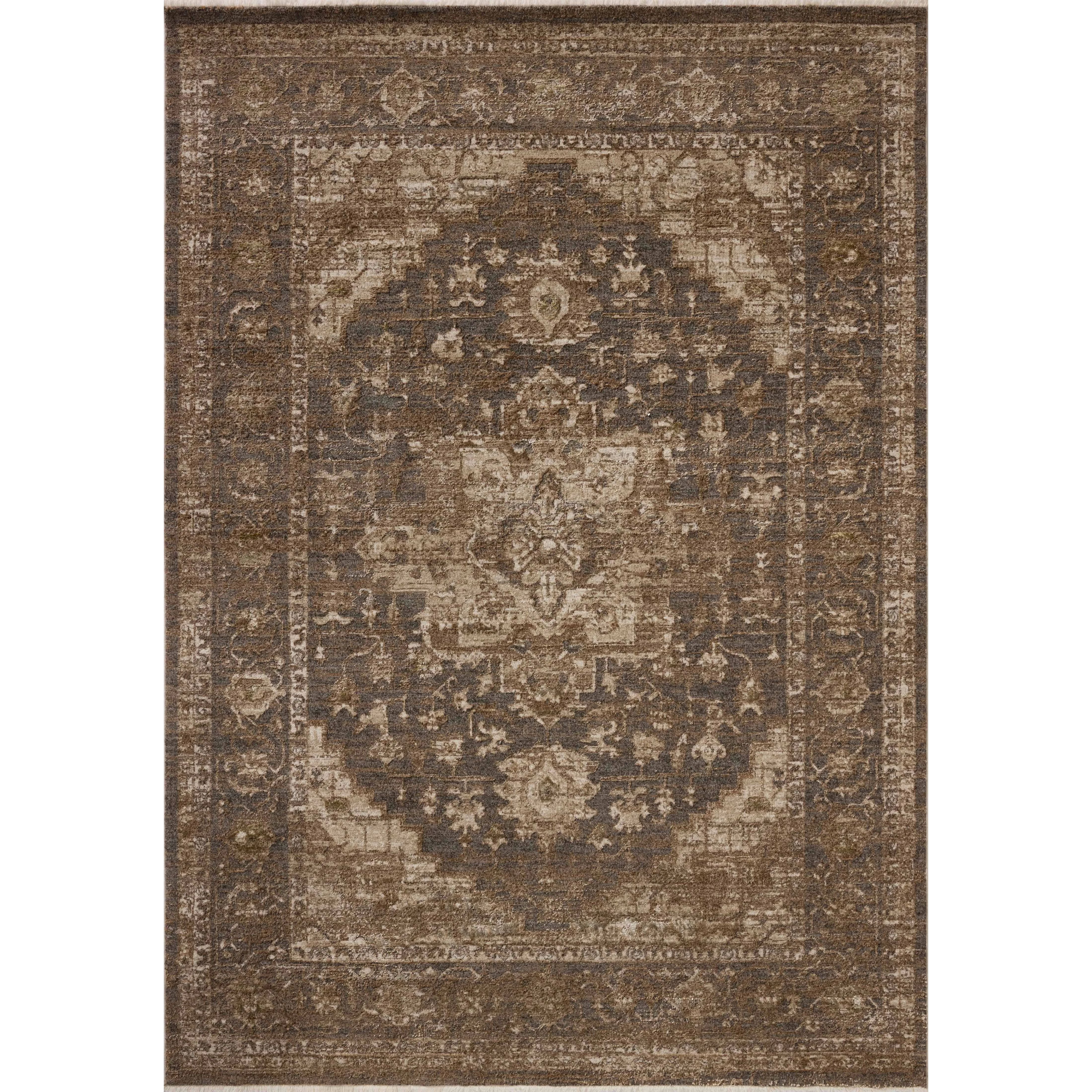 The Haywood Collection is an easy-to-clean, earth-toned area rug with a subtly distressed traditional design. Haywood is power-loomed of polyester in Turkey, a durable area rug for a living room, bedroom, dining room, or other high-traffic spaces. Amethyst Home provides interior design, new home construction design consulting, vintage area rugs, and lighting in the Kansas City metro area.