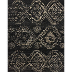 Featuring Meryl Black / Ivory Hand-Knotted Rug by Loloi at Amethyst Home. The Meryl Collection is a hand-knotted area rug that reimagines traditional Moroccan motifs at a much larger scale for a striking, modern feel. With an especially plush and chunky pile, its the ideal bedroom rug (and very welcome in living rooms, too). This collection is hand-knotted. Amethyst Home provides interior design, new home construction design consulting, vintage area rugs, and lighting in the Alpharetta metro area.