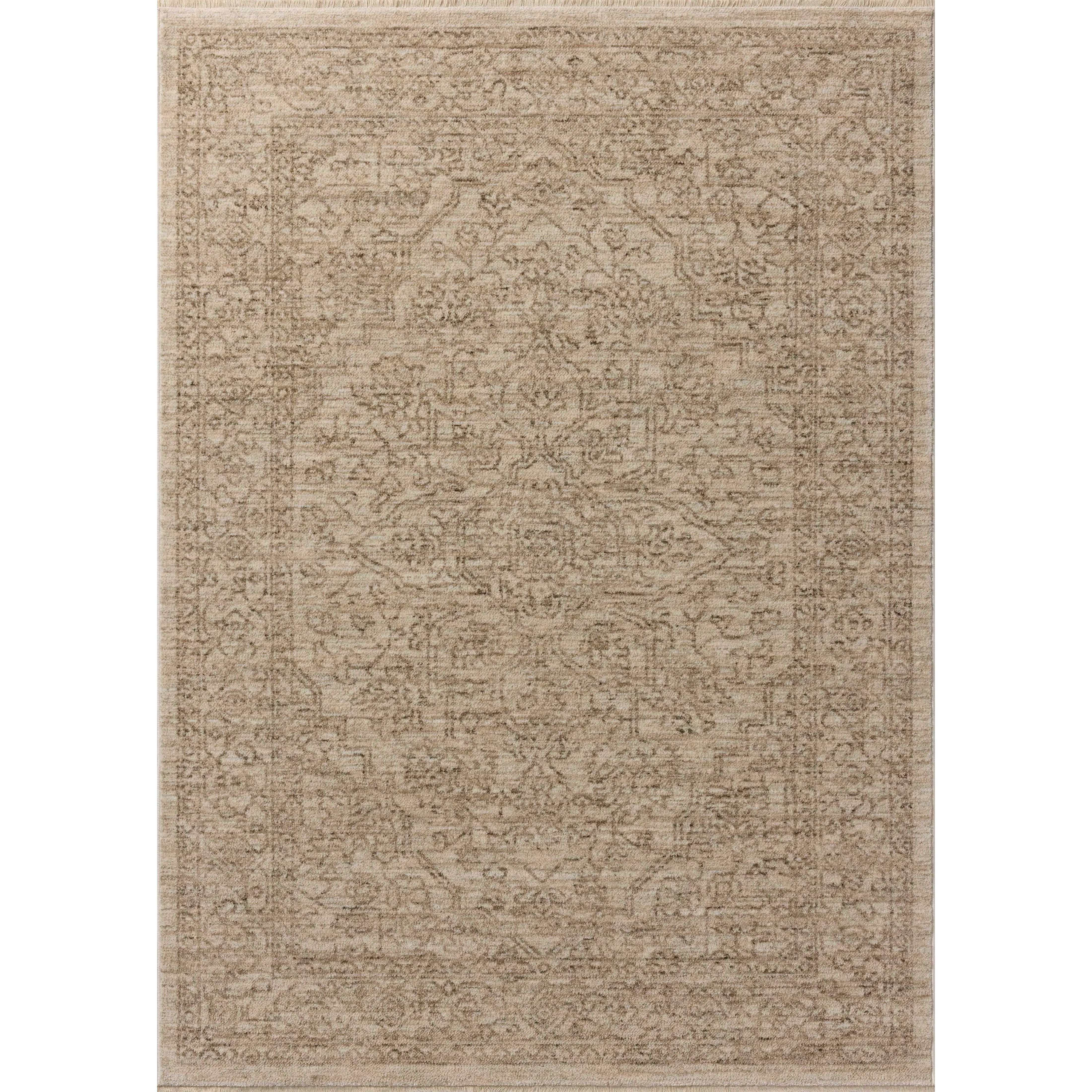 The Newman Collection is a power-loomed area rug made of soft space-dyed polyester, which lends a subtle gradation of color in an easy-to-clean, no-shed construction. The versatile, vintage-inspired design features distressed white motifs against lovely and light tonal backgrounds. Amethyst Home provides interior design, new home construction design consulting, vintage area rugs, and lighting in the Houston metro area.