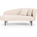 Featuring Luna Chaise by Four Hands at Amethyst Home. This curvy, Italian-inspired Luna Chaise exudes attitude. This features exclusive performance-grade ivory boucle in a striking, sultry S shape. Dual pillows for a fine finishing touch for any bedroom, office, or living room.
Overall Dimensions: 70"W x 35"L x 30"H
Colors: Capri Oatmeal, Sienna BrownMater.  Amethyst Home provides interior design, new home construction design consulting, vintage area rugs, and lighting in the Charlotte metro area.