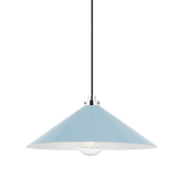 Clivedon Pendant - Polished Nickel/Blue Bird | ready to ship!