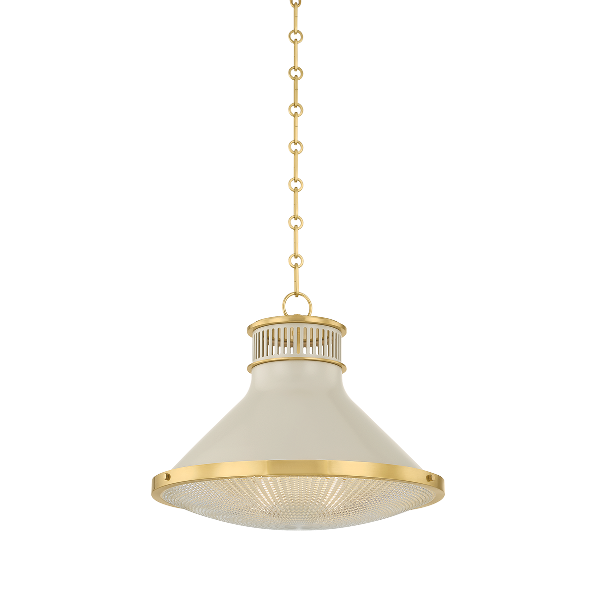 Highclere Pendant - Aged Brass/Off-White | ready to ship!