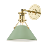 Painted No.2 Wall Sconce - Aged Brass/Leaf Green Combo | ready to ship!