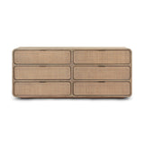 Maia 6 Drawer Dresser - Dusty Brown Cane | shipping 12/25/2026